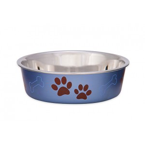 Loving Pets Bella Bowl Metallic Blueberry